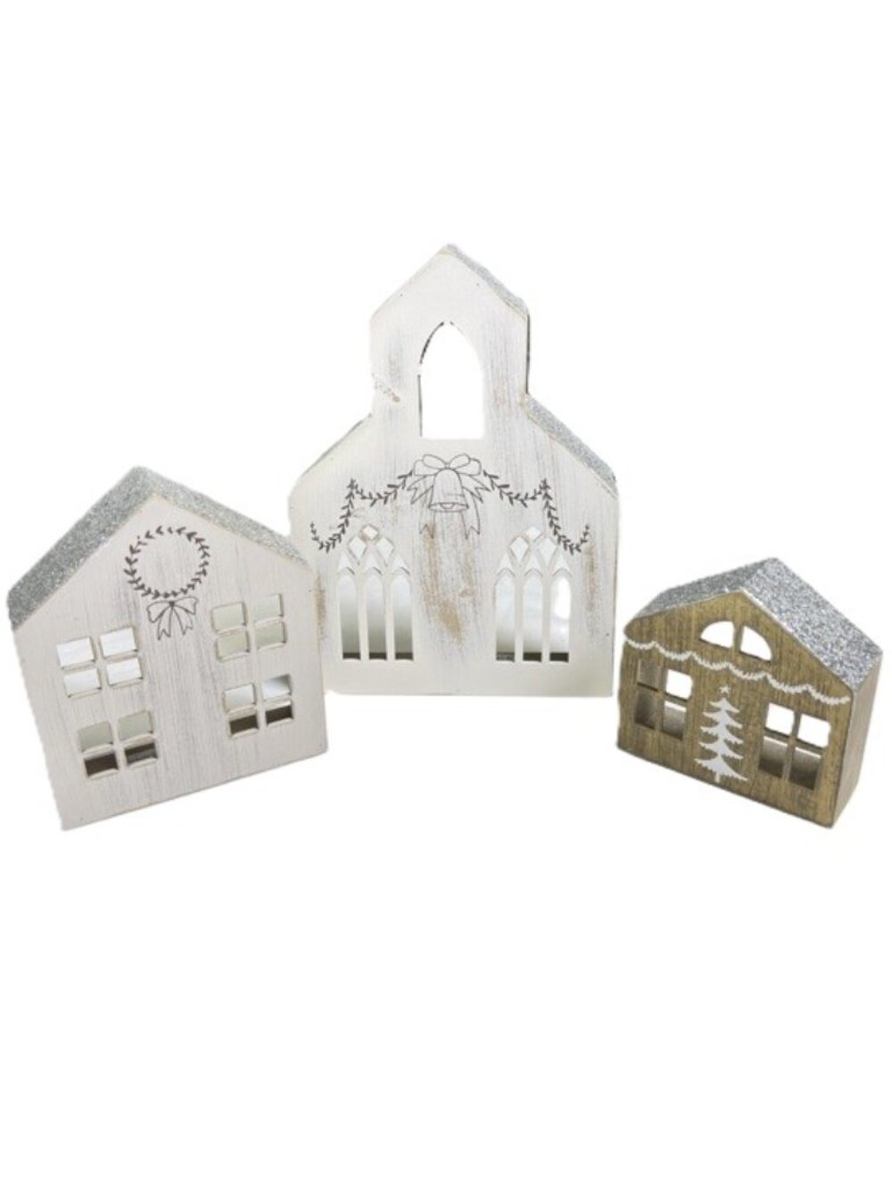 Kirkland - Set of 3 Christmas Houses NWOT